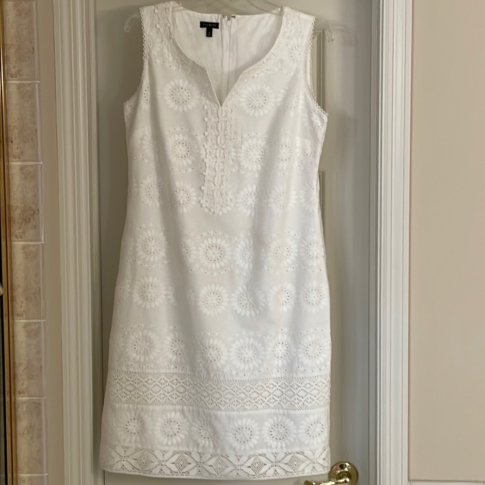 Talbots white eyelet dress size 8